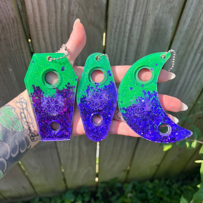 Lime/Purple Glitter Safety Eye Tool