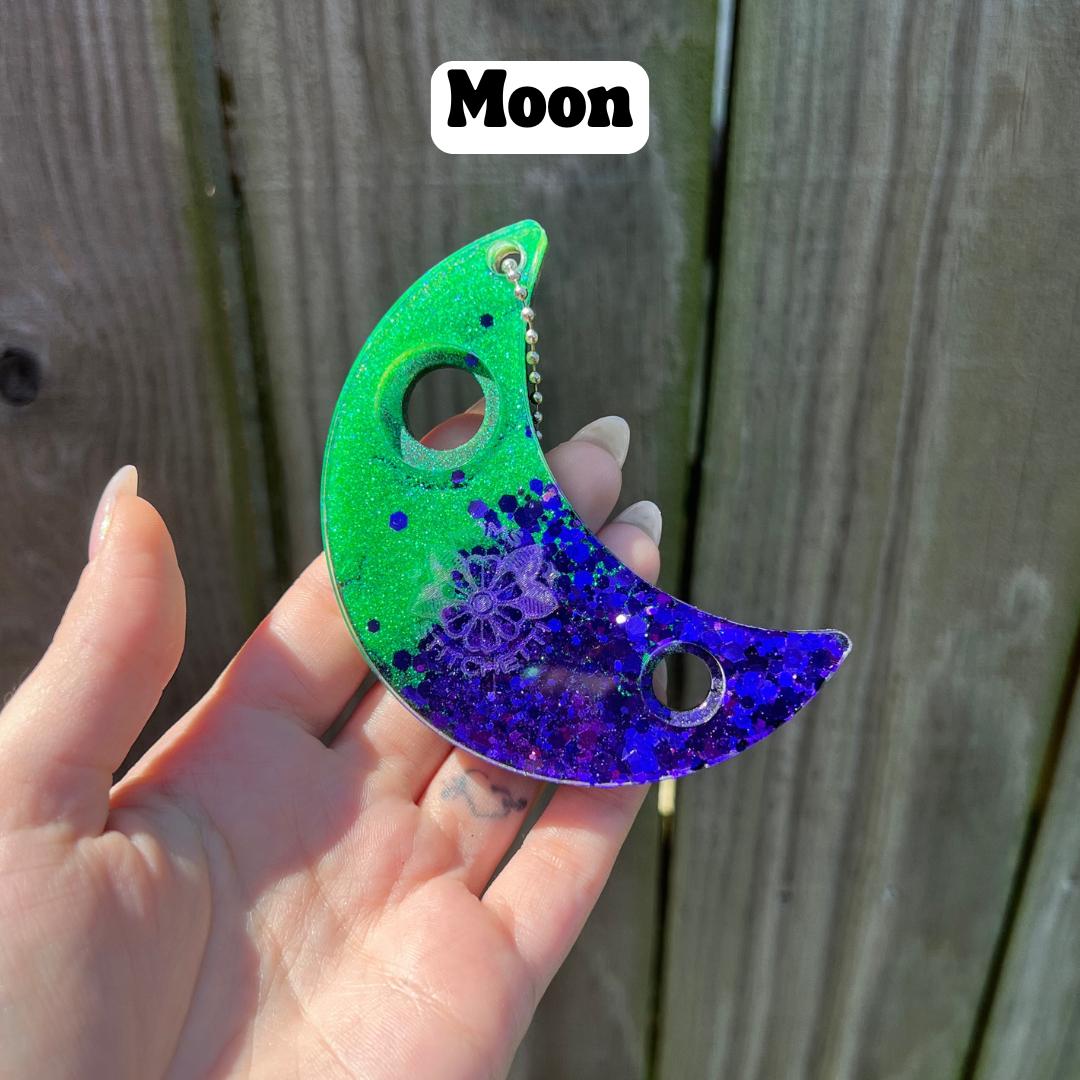 Lime/Purple Glitter Safety Eye Tool