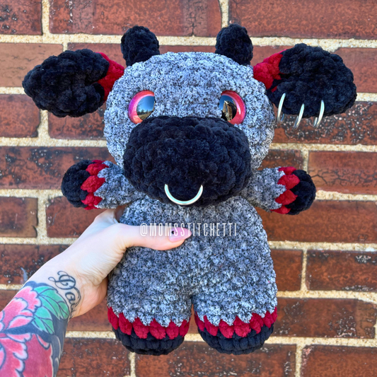 Goth Cow Plushie