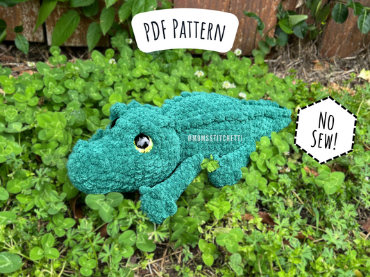 Alligator Crochet Pattern (No Sew!)