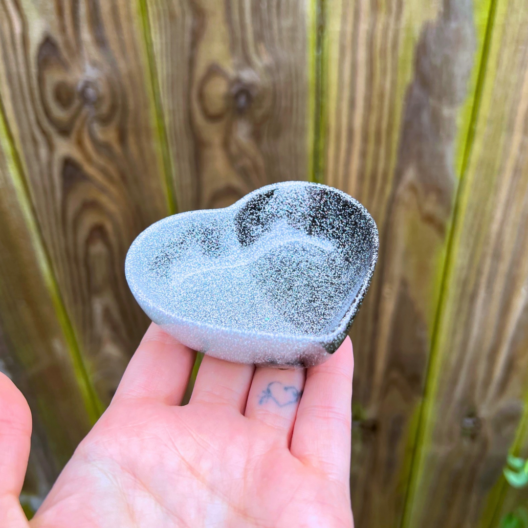 Black/Silver Holographic Trinket Dish