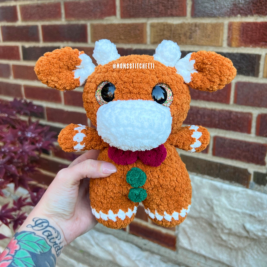 Gingerbread Cow Plushie