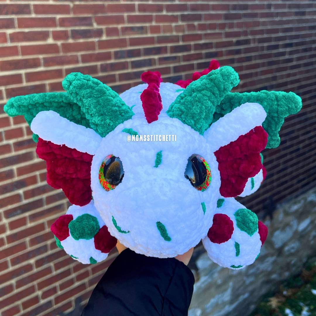 Jumbo Christmas Cake Dragon Plushie