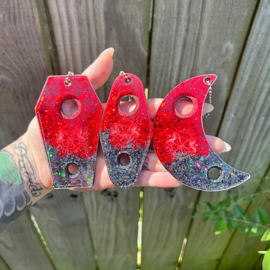 Red/Black Glitter Safety Eye Tool