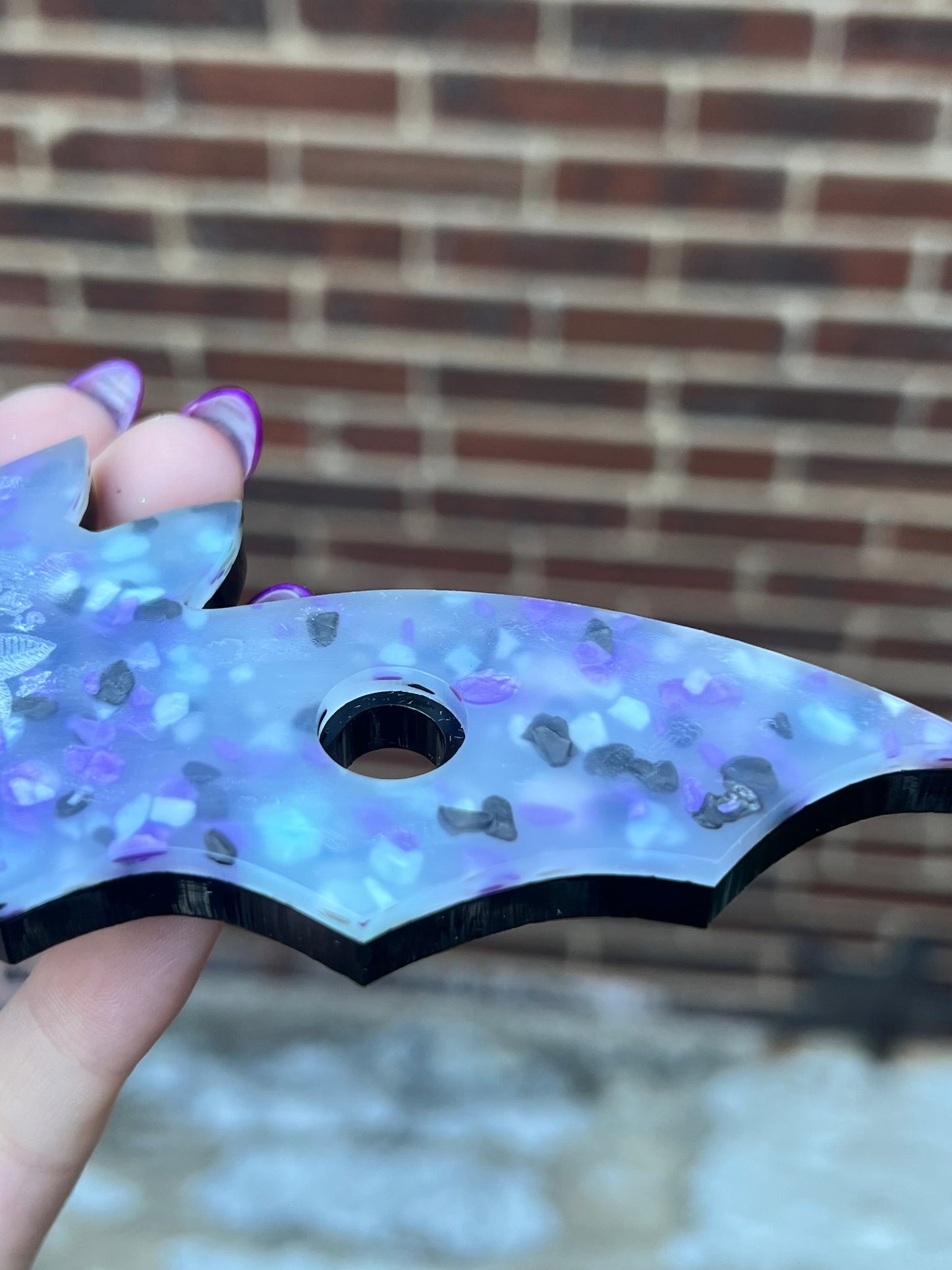 Purple/Black Bat Safety Eye Tool (Flawed)