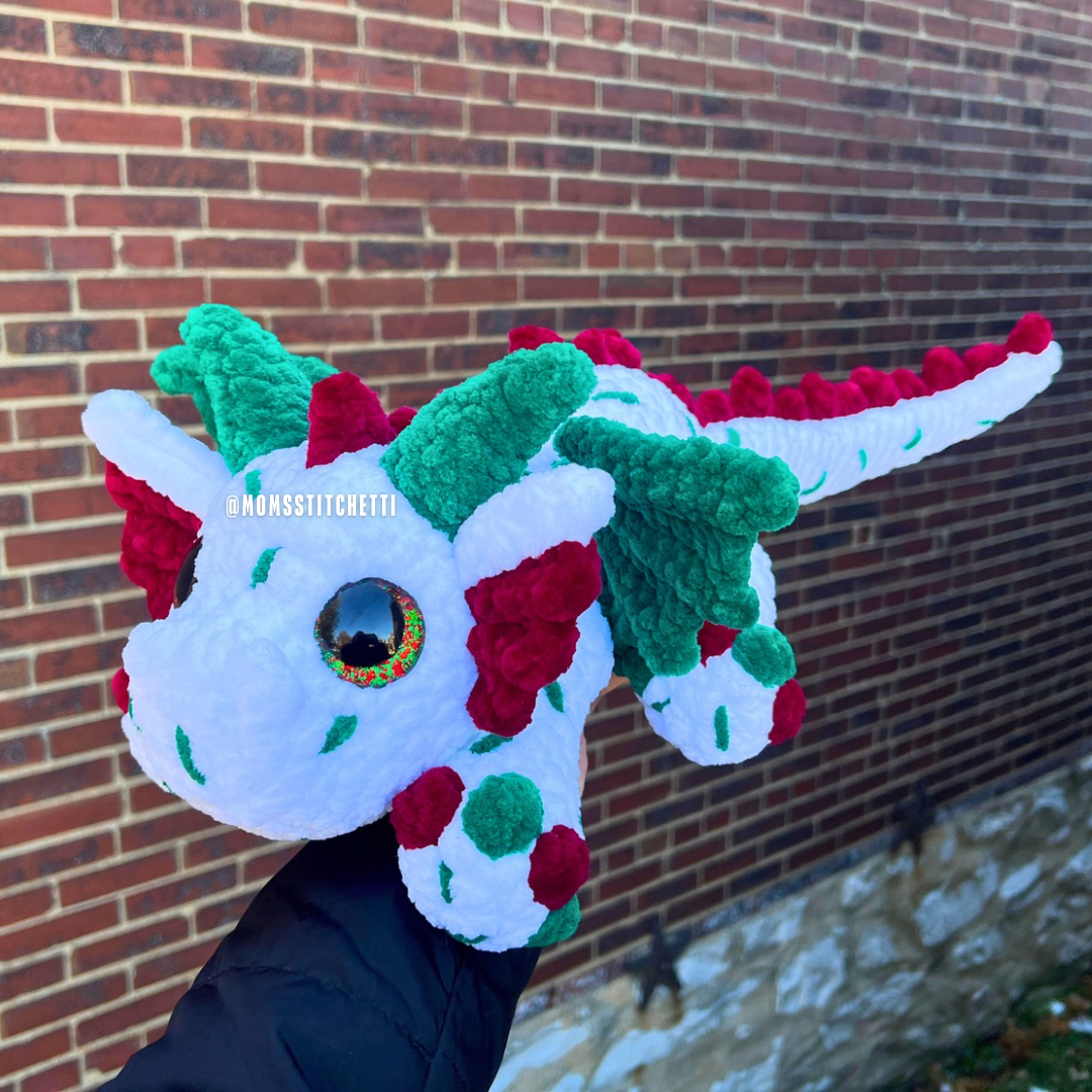 Jumbo Christmas Cake Dragon Plushie