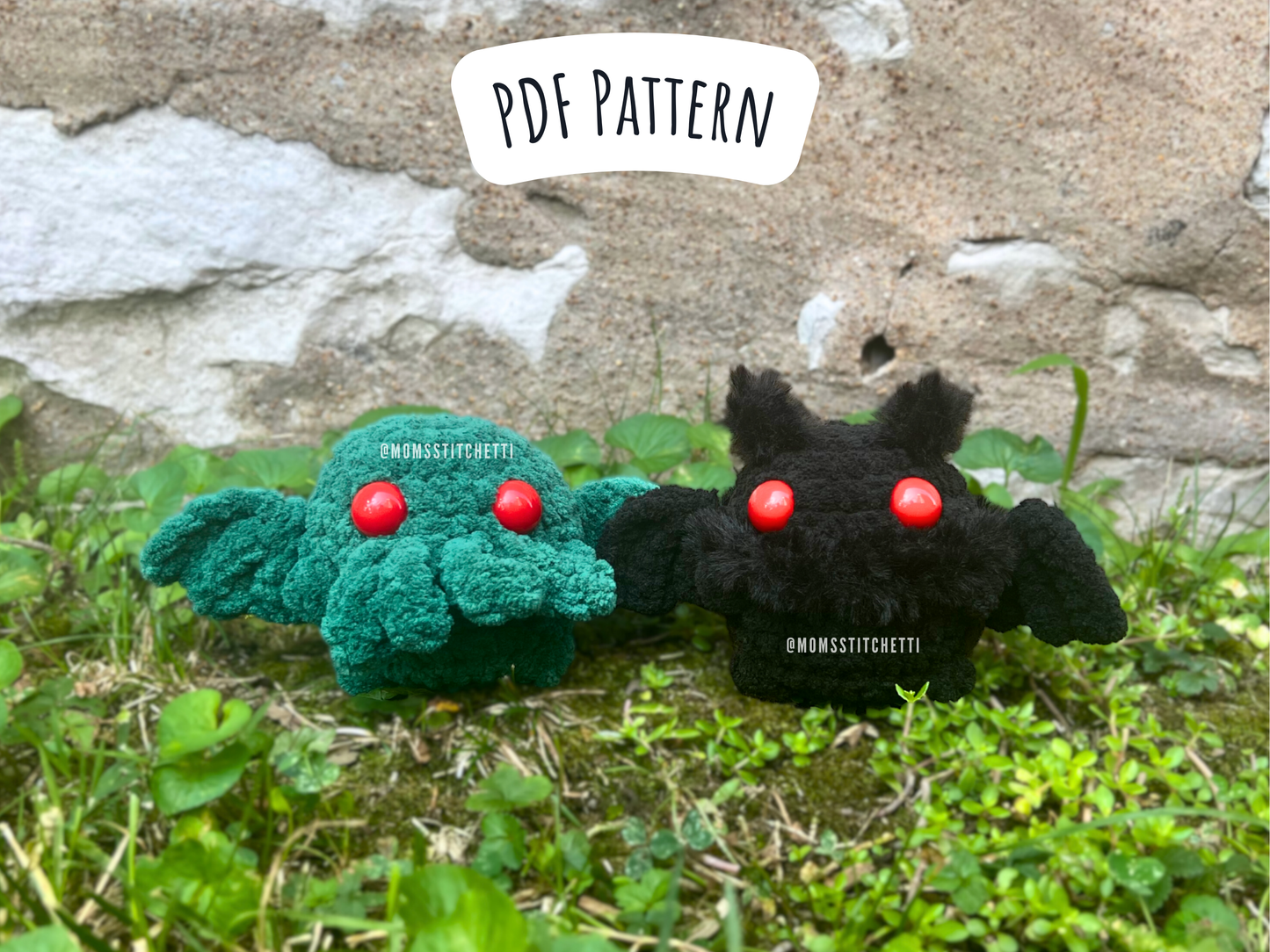 Chonky Mothman and Cthulhu Crochet Pattern