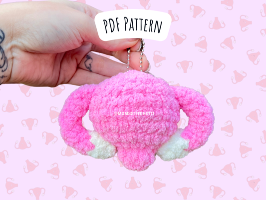 Uterus Keychain Crochet Pattern