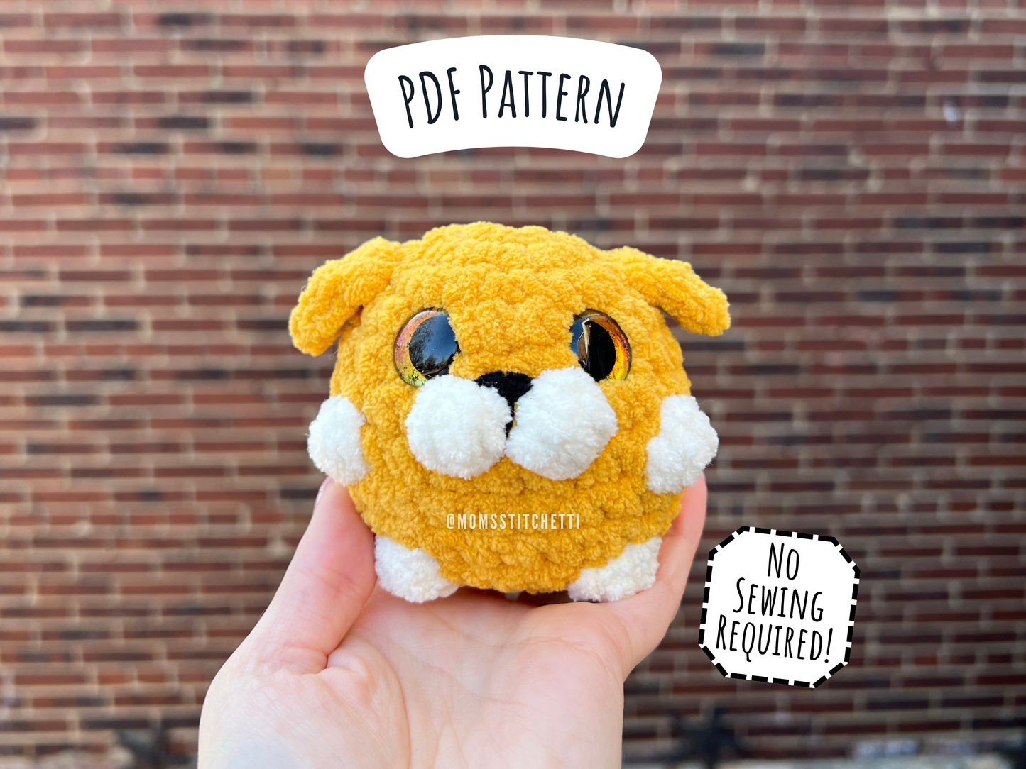 Chonky Puppy Crochet Pattern (No Sew)