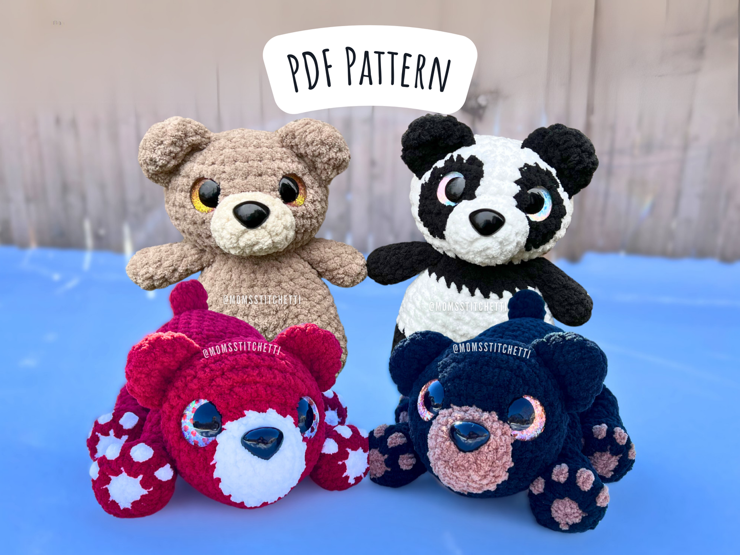 Bear Pattern Pack Crochet Pattern