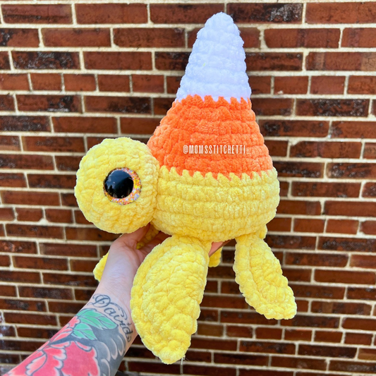 Candy Corn Turtle Plushie