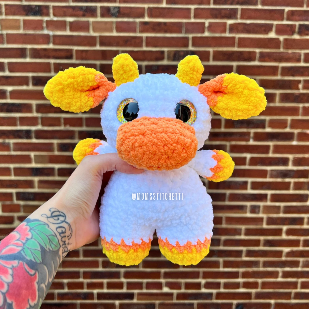 Candy Corn Cow Plushie