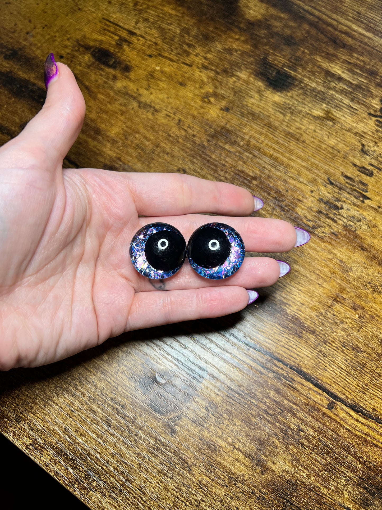 25 mm Kawaii Purple/Blue Safety Eyes (Imperfect)