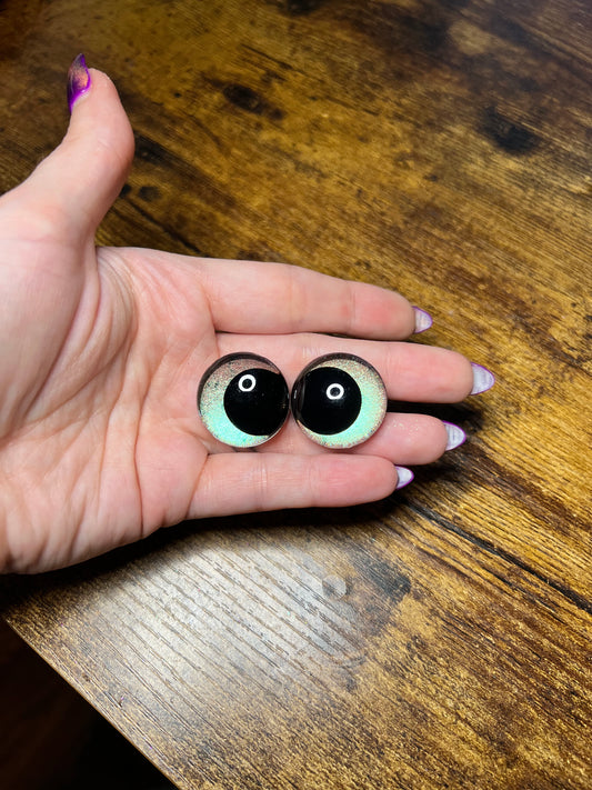 25 mm Kawaii Green/Yellow Safety Eyes (Imperfect)