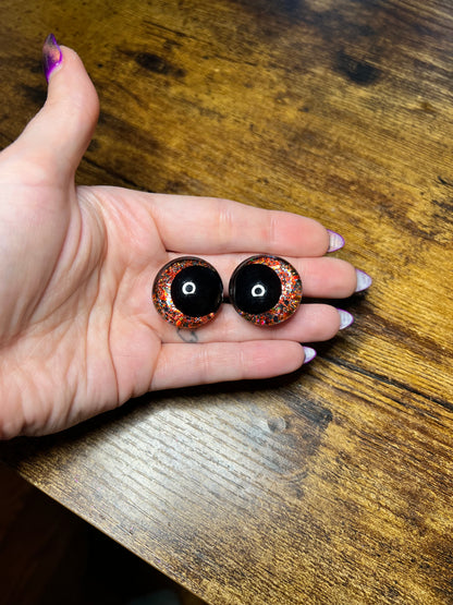 25 mm Kawaii Red/Black Safety Eyes (Imperfect)