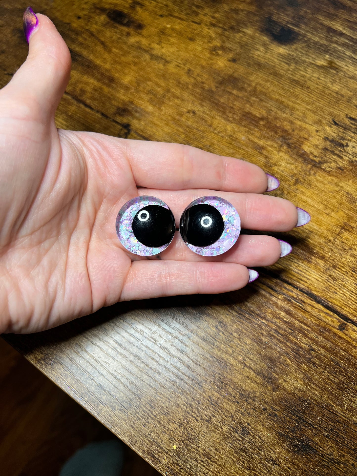 25 mm Kawaii Lilac/Mint Safety Eyes (Imperfect)