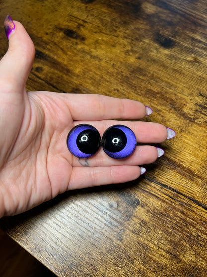 25 mm Kawaii Dark Purple Safety Eyes (Imperfect)