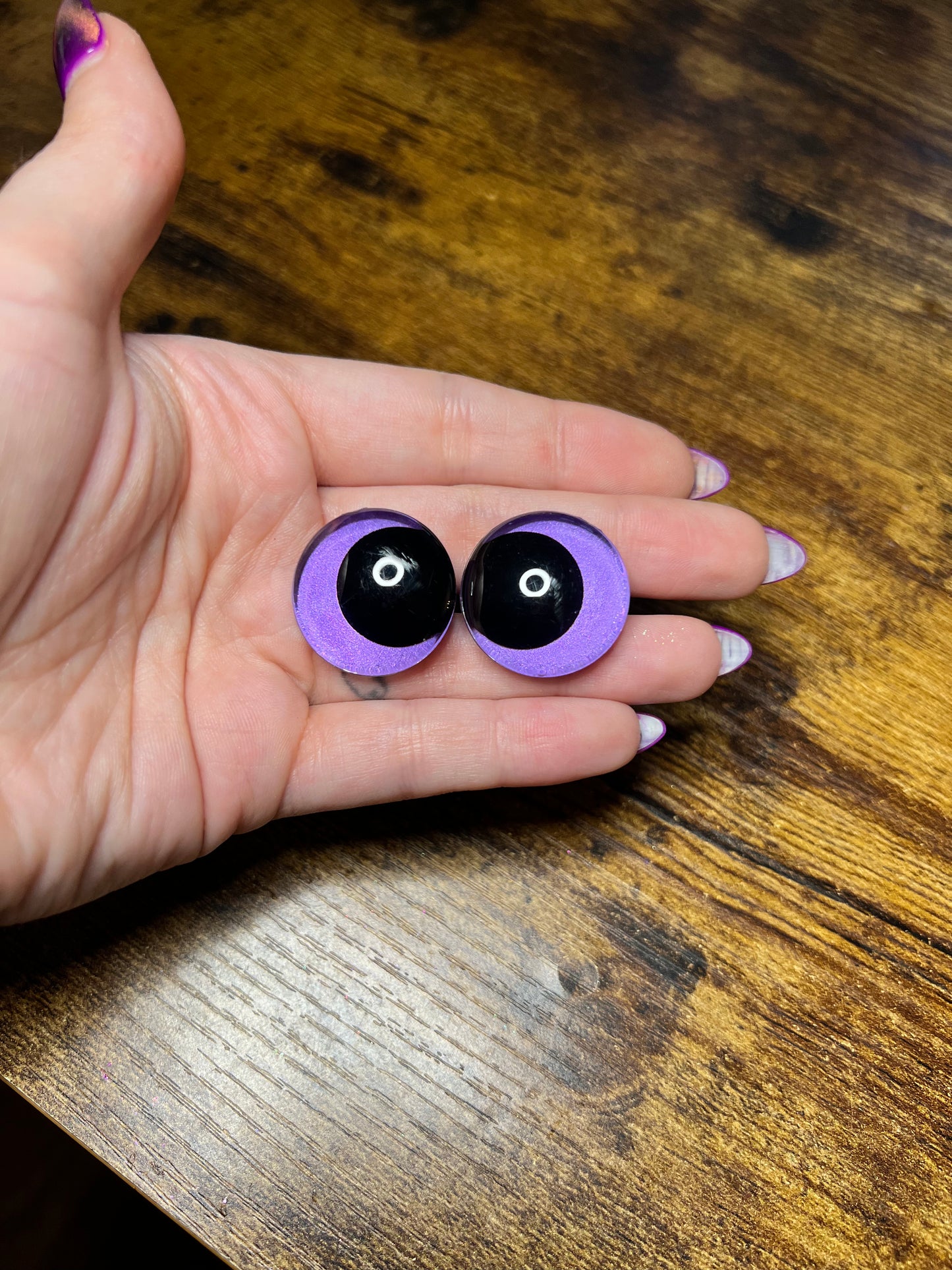 25 mm Kawaii Bright Purple Safety Eyes (Imperfect)