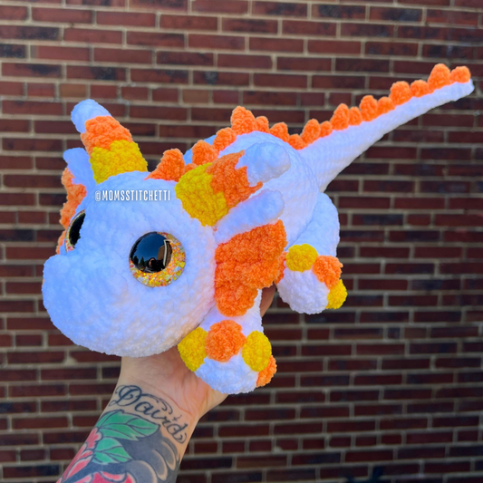 Candy Corn Dragon Plushie