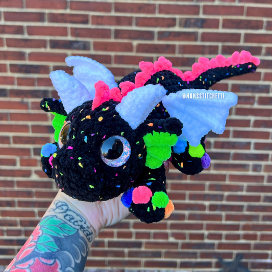 Neon Dragon Plushie