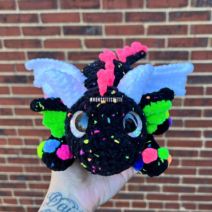 Neon Dragon Plushie