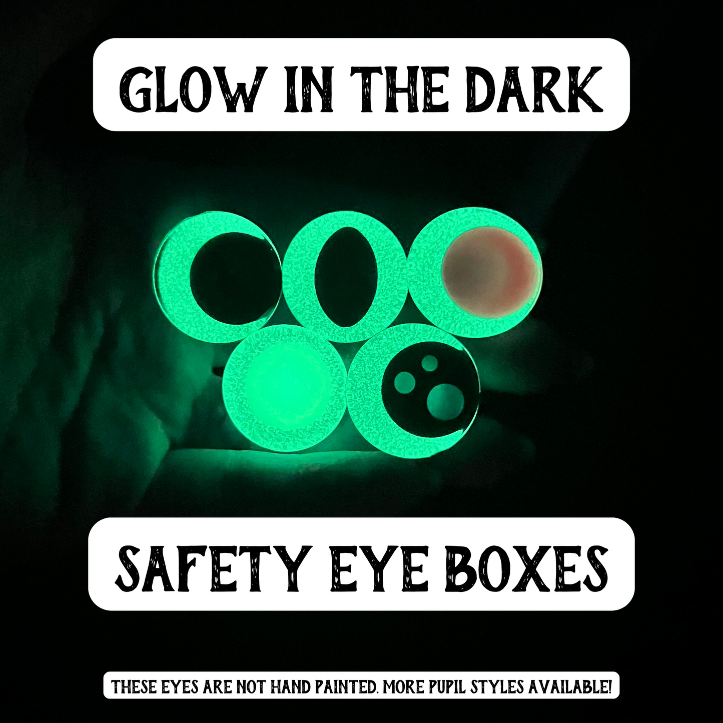 Glow in the Dark Safety Eye Boxes (5 Pairs)