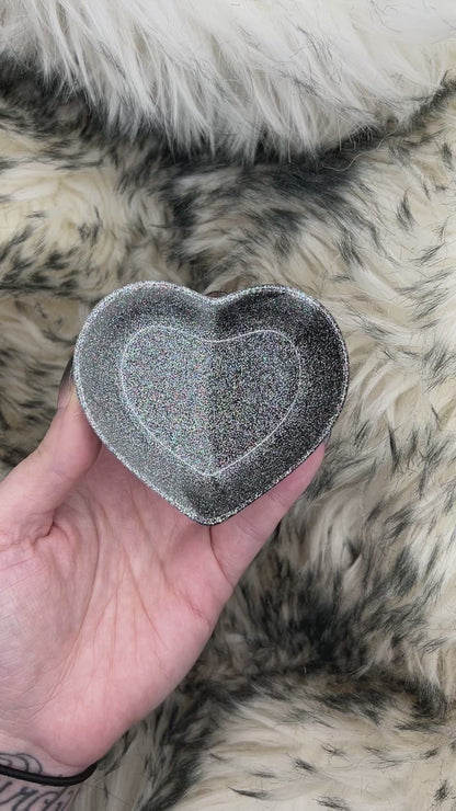 Black/Silver Holographic Trinket Dish