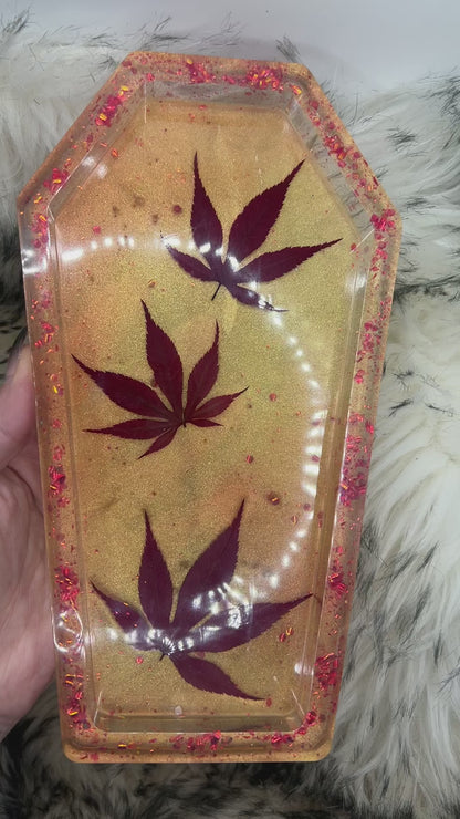 Japanese Maple Coffin Trinket Tray