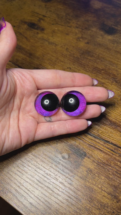 25 mm Kawaii Purple/Pink Swirl Safety Eyes (Imperfect)