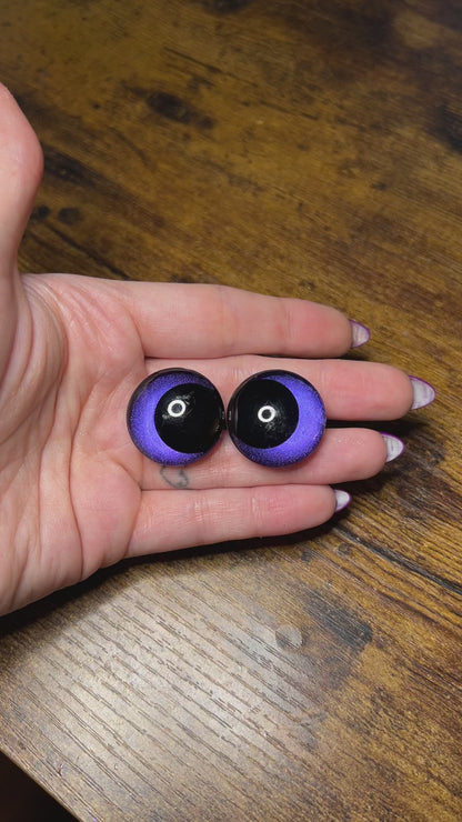 25 mm Kawaii Dark Purple Safety Eyes (Imperfect)