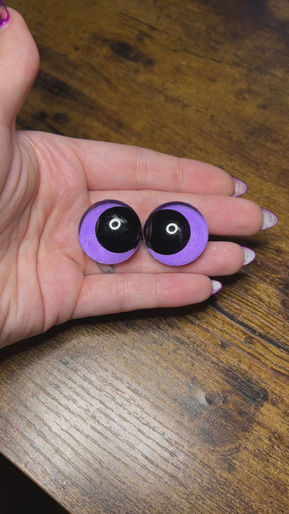 25 mm Kawaii Bright Purple Safety Eyes (Imperfect)